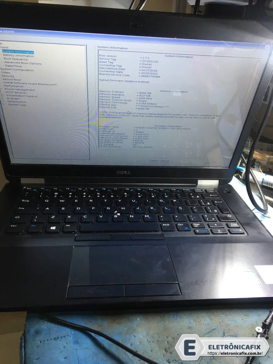DELL LATITUDE E5470 - P62G P62G001 - LA-C631P - REV 1.0 (A00) I5-6600U - V1.7.3