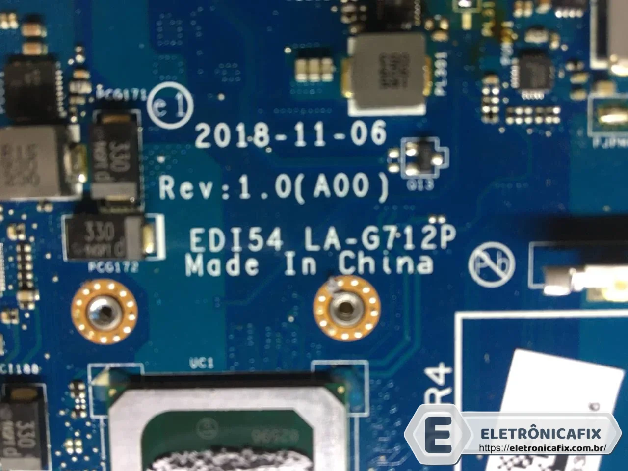 Dell inspiron 15 3583 P75F006 EDI54 LA-G712P REV 1.00(A00) TESTAR DEPOIS TIRADO PWM QUEIMADO