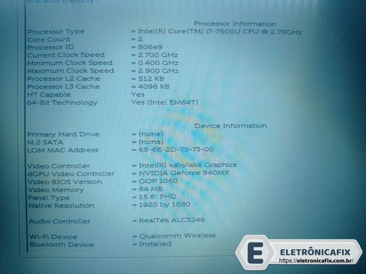 DELL Inspirion 15-7460-I7-7500U- NVIDIA 940MX LA-D821P v1.1.1.1