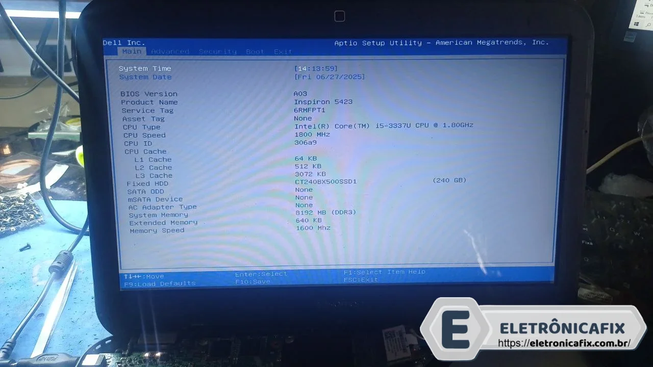 DELL 14Z-5423 P35G - WISTRON DMB40 11289-1 DISCRETE - INTEL I3 - W25Q64 - BIOS