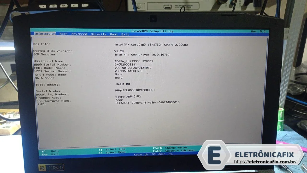 ACER AN515-52-75GW N17G1 DH5VF-LA-F952P-REV-1-0-N ME++