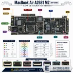 MacBook air a2681 m2 placa-mãe 820-02862.webp