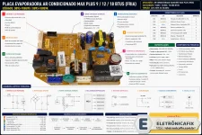 Placa evaporadora ar condicionado Max Plus 9 12 18 Btus fria DB93-10859D DB93-10859K.webp